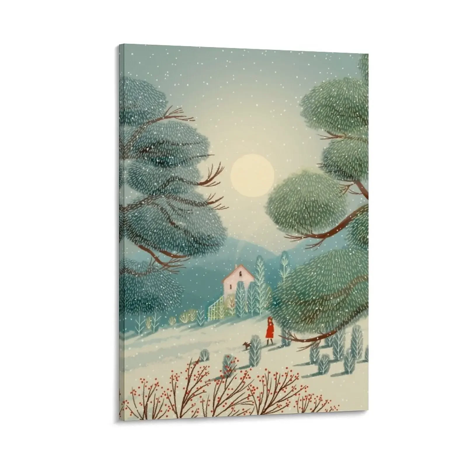 

Winter Walk Canvas Painting Decoration for home room decors aesthetic