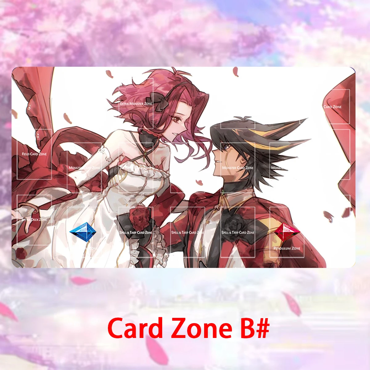 遊戯王プレイマットakiza izinski & 遊星不動tcg ccgボード
