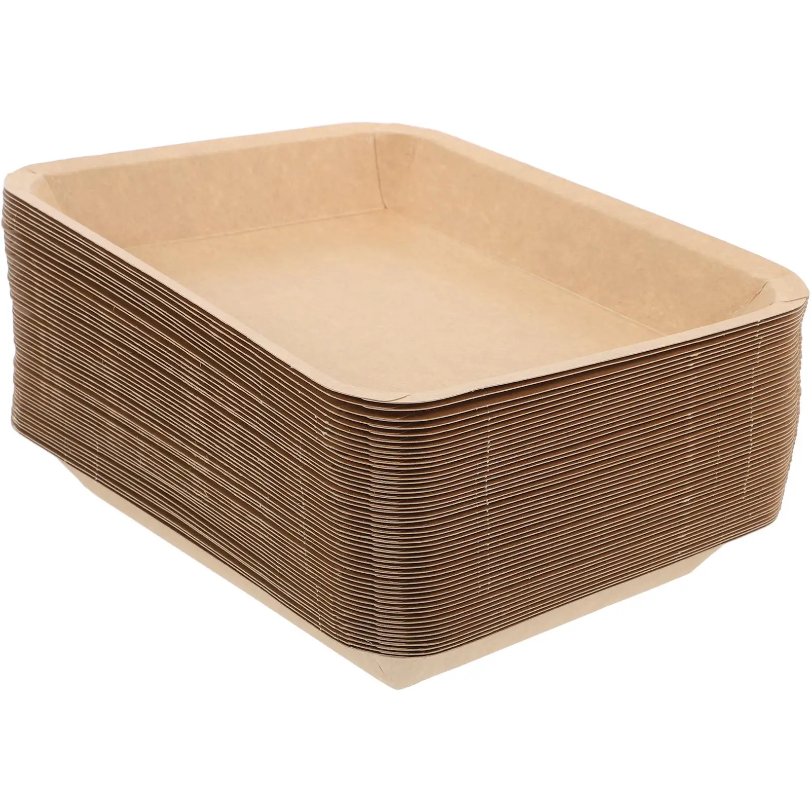 Hamburger Grease-proof BBQ Dinner Plate Food Tray Paper French Fries Box Platters Snack Trays