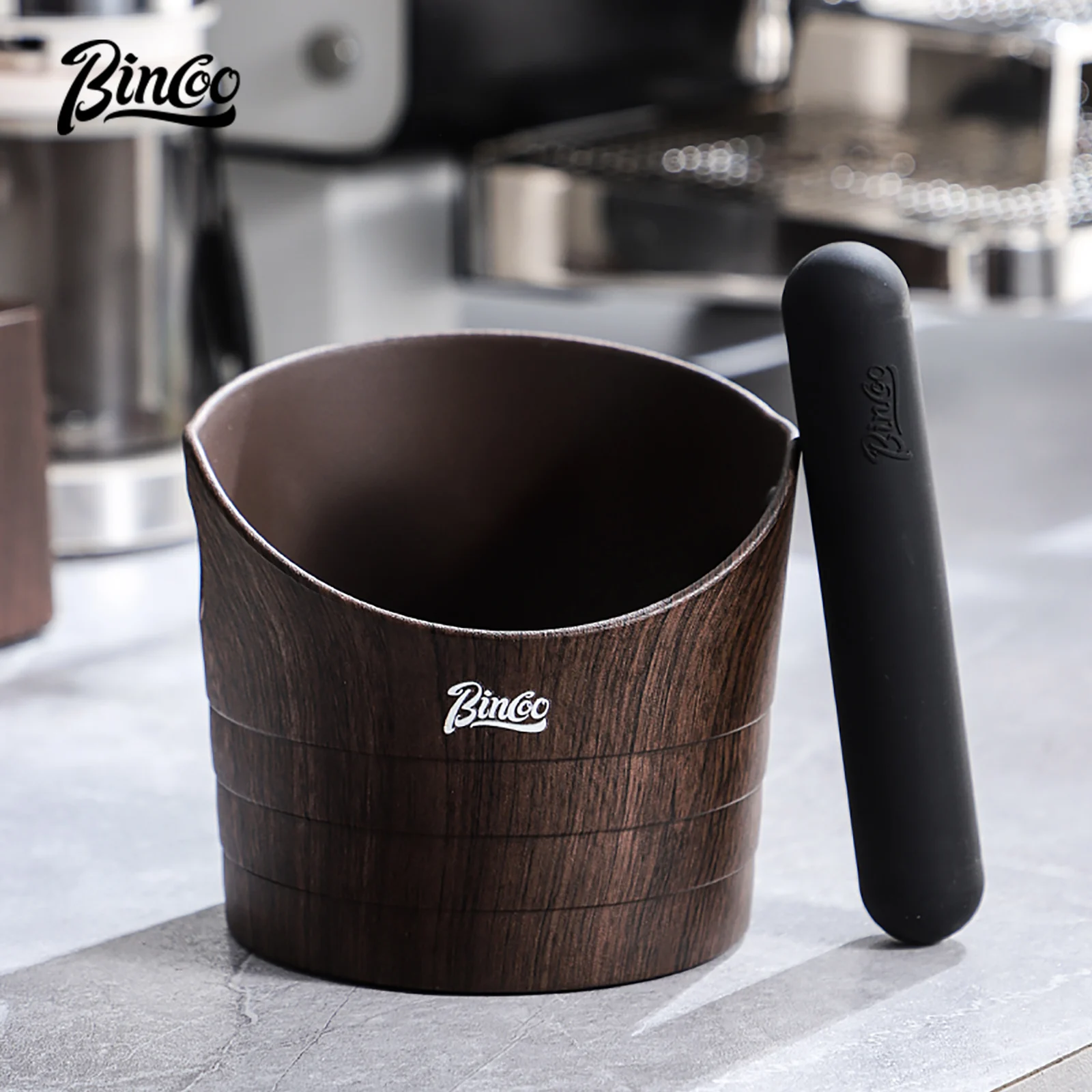 Bincoo Anti-Slip Coffee Knock Box & Espresso Grounds Container – Barista Essentials