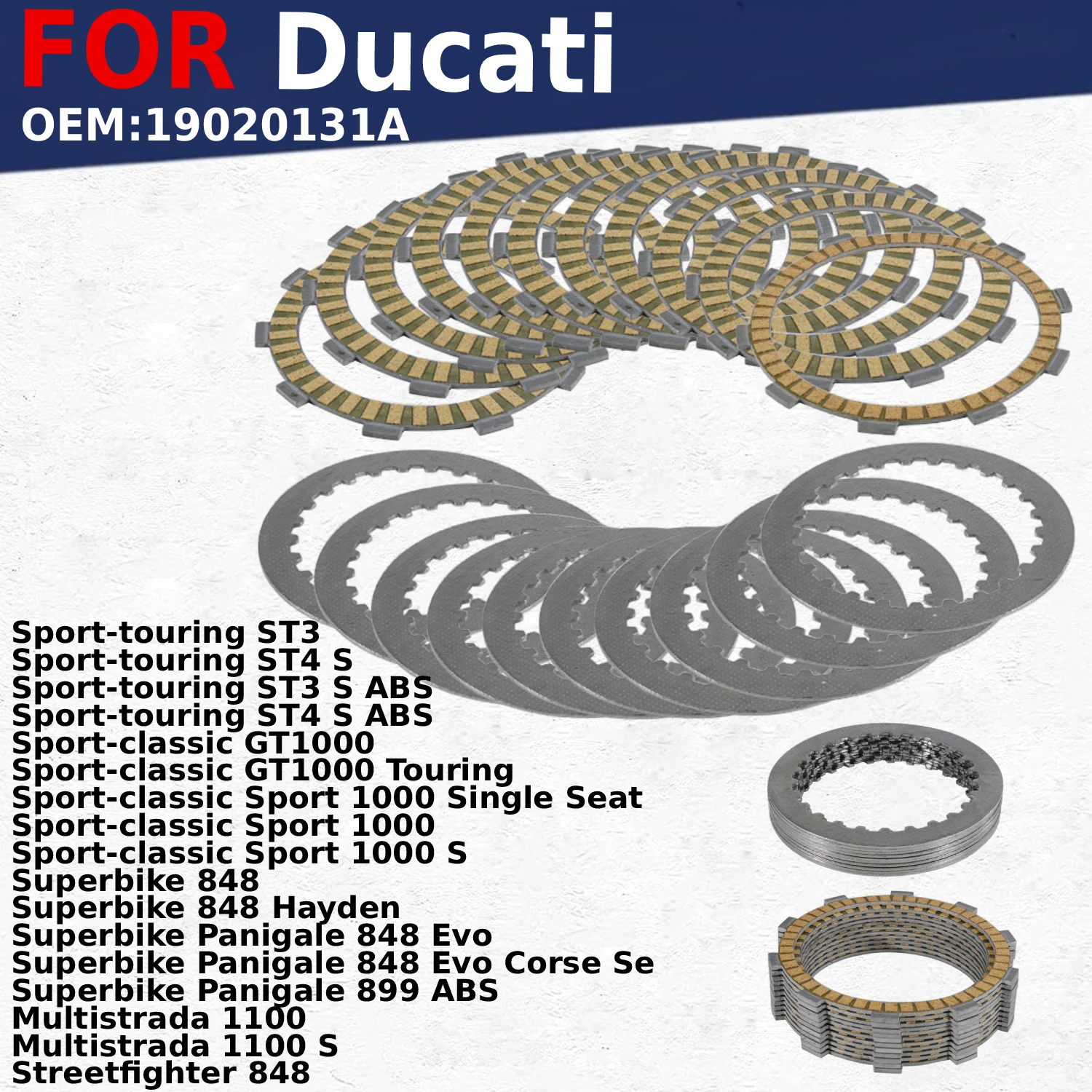Kit piastra disco attrito frizione moto per Ducati Streetfighter 848 Sport-classic GT1000 Touring Sport-touring ST3 S ST4 S