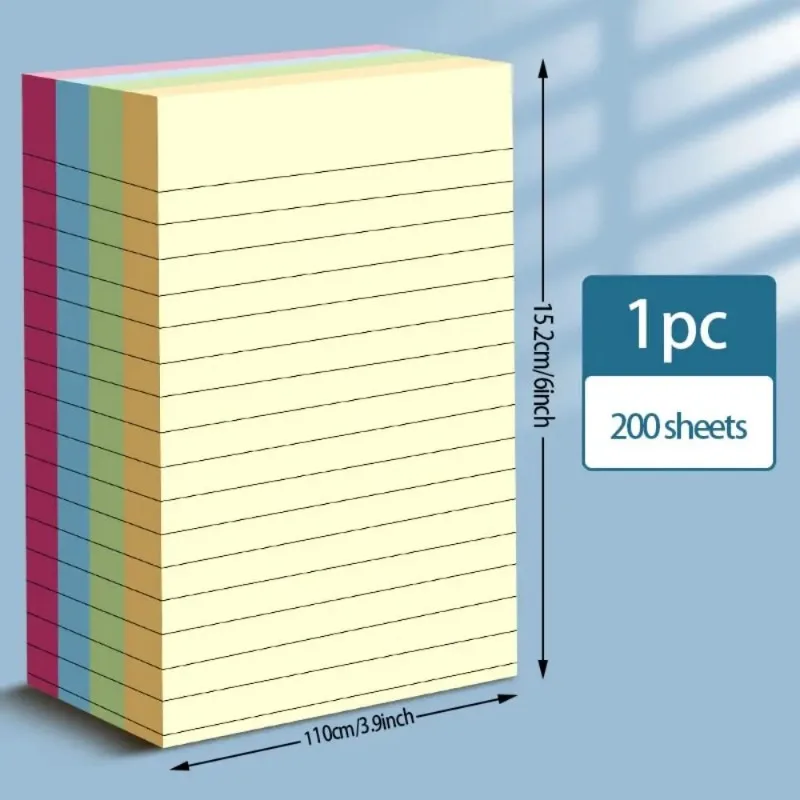 100/200sheets Colorful Sticky Notes School Stationery Student Scribed Sticky Notes Index Tabs Office Supply Sticky Notes - 5