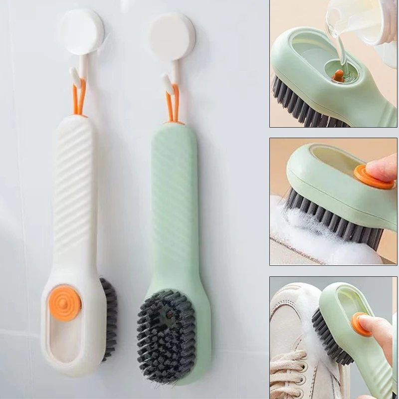 Multifunction Cleaning Brush Soft Bristled Liquid Shoe Brush Long Handle  Clothes Brush Underwear Brush Household Cleaning Tool - AliExpress