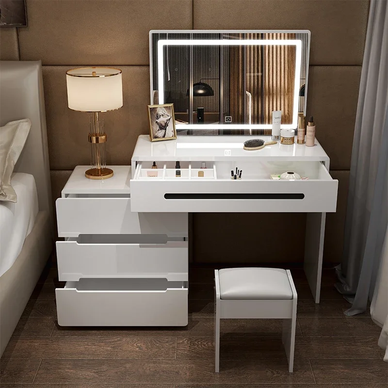 

White Luxury Dressing European Table Makeup Multifunctional Bedroom Dressing Table Salon WomanTable De Chevet Home Furniture