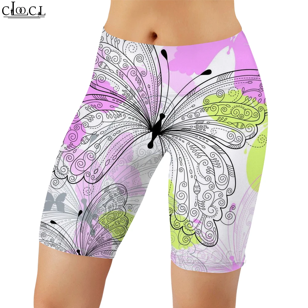 

CLOOCL Fashion Casual Women Legging Watercolor Butterfly 3D Printed Shorts Sweatpants for Female Casual Sexy Push-up Gym Workout
