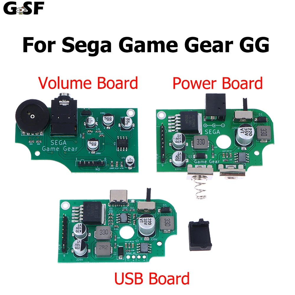 Gsf 1Pcs Power Switch Volume Scheda Pcb Usb Per Sega Game Gear Gg Highlight Screen Console Di Gioco