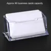 Plastic Business Card Holder 1/2/3/6 Slot Desktop Name Cards Display Stand Card Case Box for Office Desk Fits 60 Business Cards 3