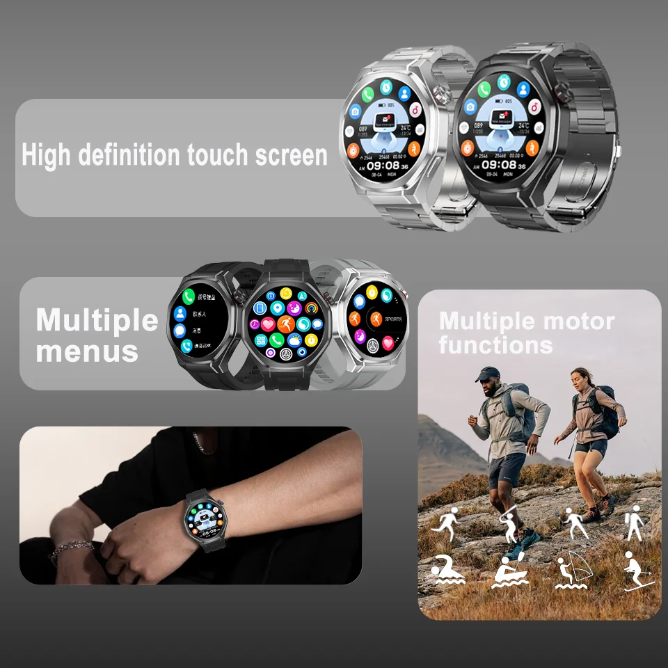 ȭ���� ��ġ 5 ��Ʈ�� GPS ����Ʈ��ġ ������ 360*360 AMOLED ��ũ�� �ɹڼ� �������� ��ȭ IP67 ��� ���� ����Ʈ��ġ 2025