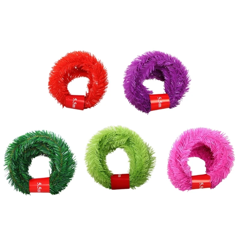 

Прочная рождественская елка из ротанга, украшение для баннера, сосна, 5,5 м, рождественская гирлянда