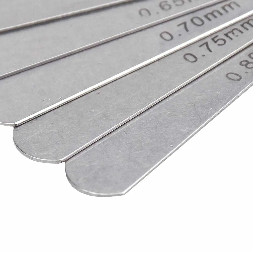 32PCS Range Finder Feeler Gauge Valve Teaching Feeler Gauge 0.04-0.88 mm Gap Copper Sheet Measuring Tool 0015-.035 Copper Sheet