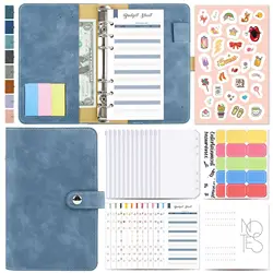 Versatile Money Budget Planner with Zippered Envelopes & Cash Organizer - A6 (Navy)