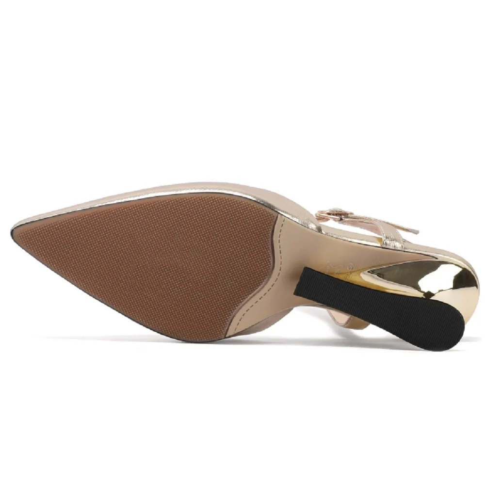 Women Slingback Pumps Pointed Toe Office Lady Working Stilettos High Heels Prom 33-43
