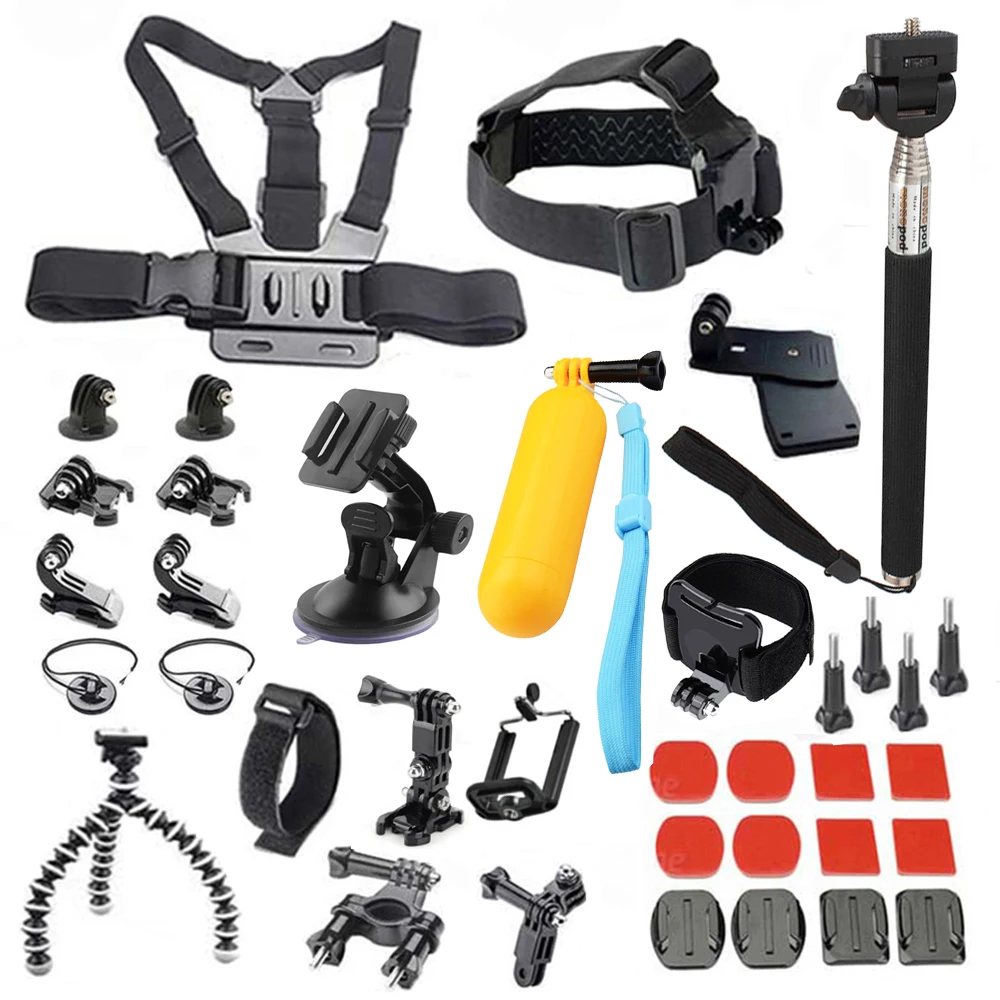 Para Gopro Hero Action Camera Vestindo kit Peito Strap Mount Tripé monopé Acessórios