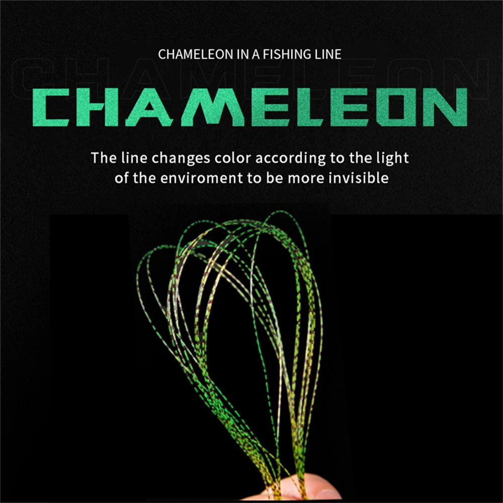 500M 3D invisible spotted super strong fishing line monofilament fishing line speckle fluorocarbon coated pesca