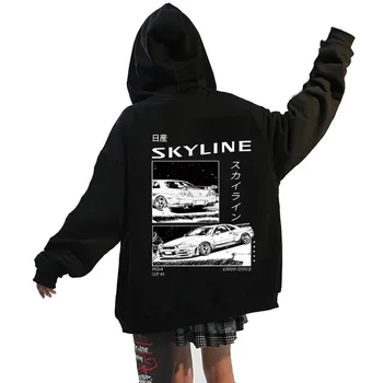 الأولي D الرجال سستة هوديس الخريف الشتاء عارضة خمر فضفاض مقنعين سترة 5