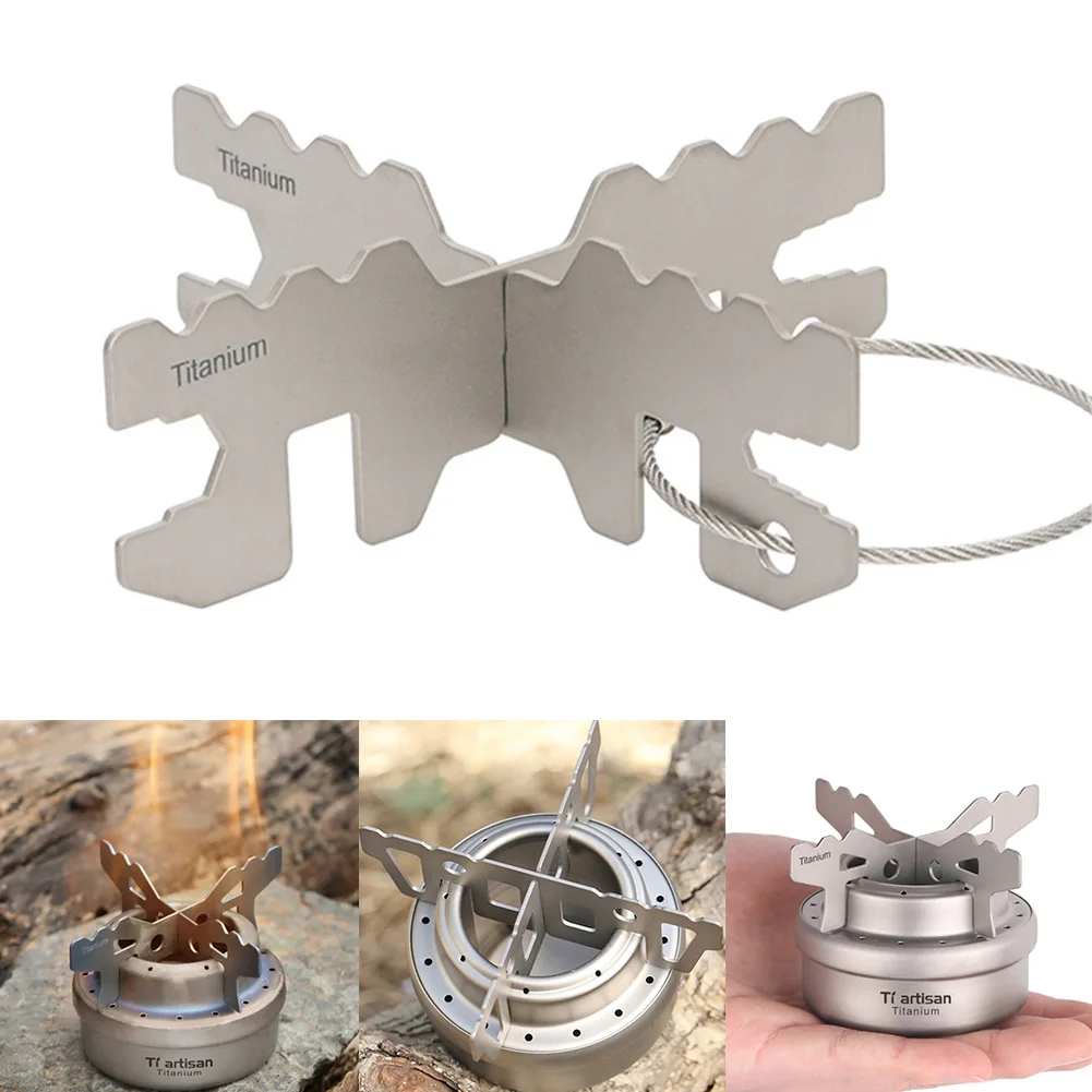 Description Picture 2 of itemLight Cross Stand Stove Rack Pot Support Titanium Camping Supplies Cooking Bracket Efficiently Burn Multi-fuel High Quality
