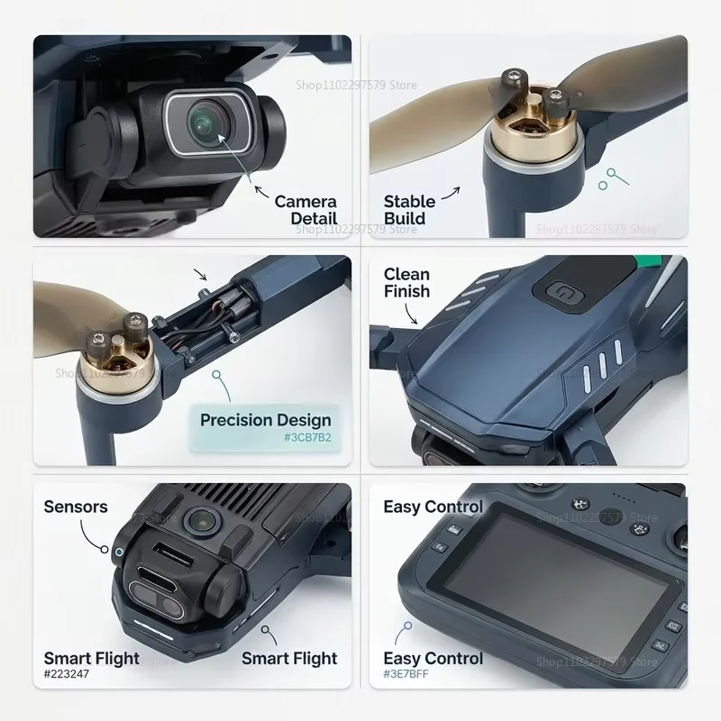 รูปสินค้า โดรนถ่ายภาพมุมกว้าง 1080P 8K พร้อมระบบ FPV และ GPS