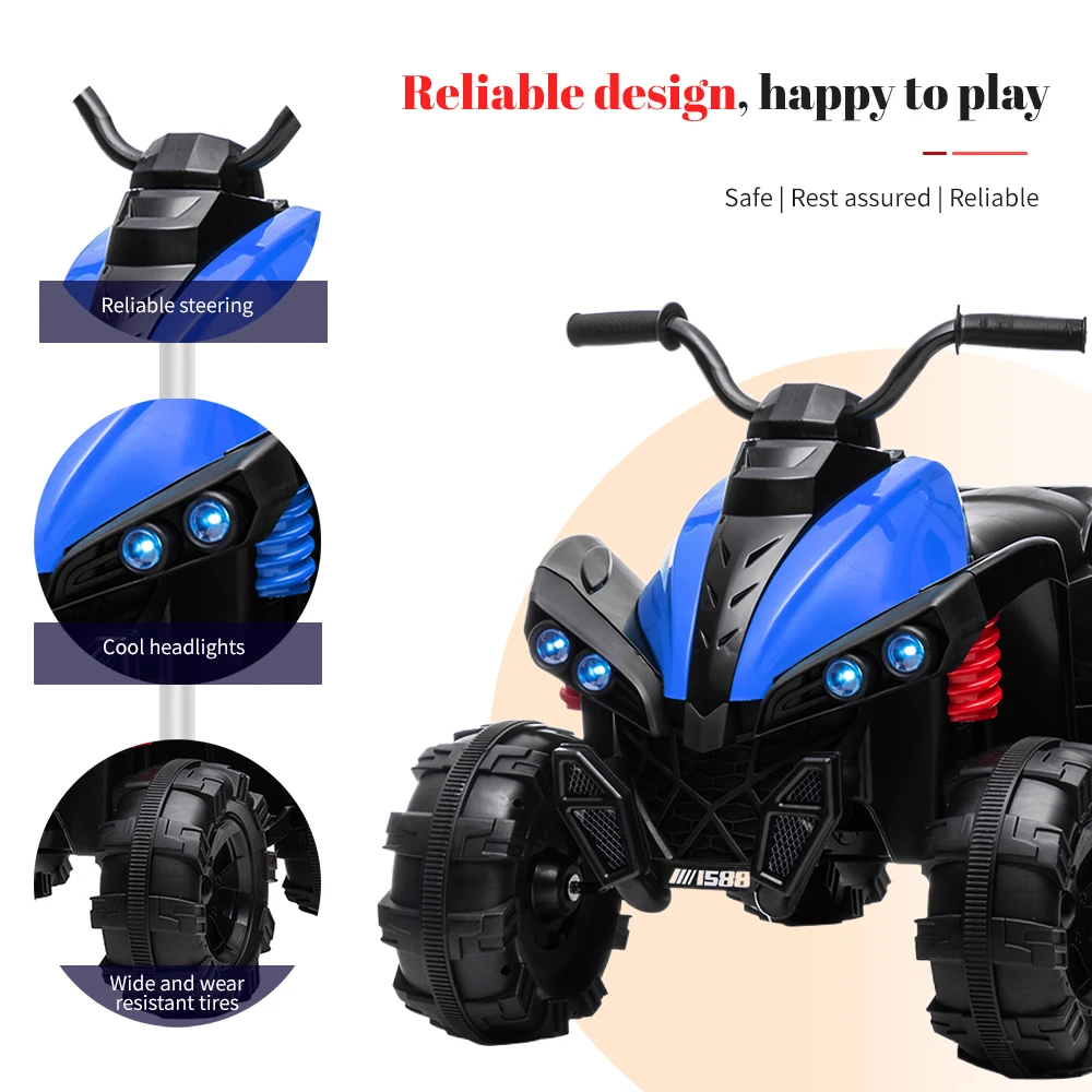 12V Electric Kids ATV Electric Ride-On Car Toy Large 4 Power Wheeler Electric Cars All Terrain Tires Wheels LED Lights and Music children electric car children cars toy