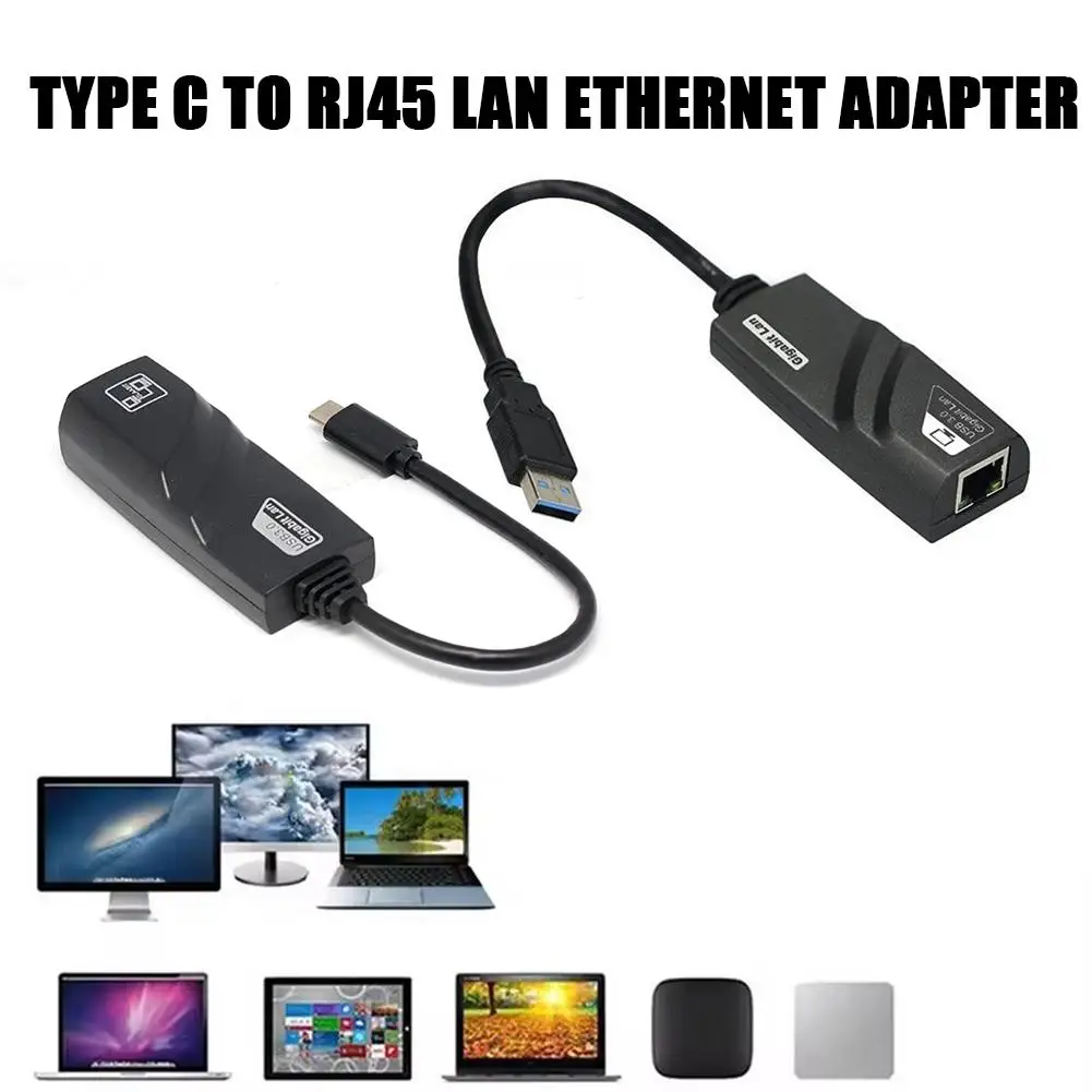 

Type C to RJ45 LAN Ethernet Adapter USB3.0 USB 3.0 Wired Network Card for PC Windows Laptop R4M6