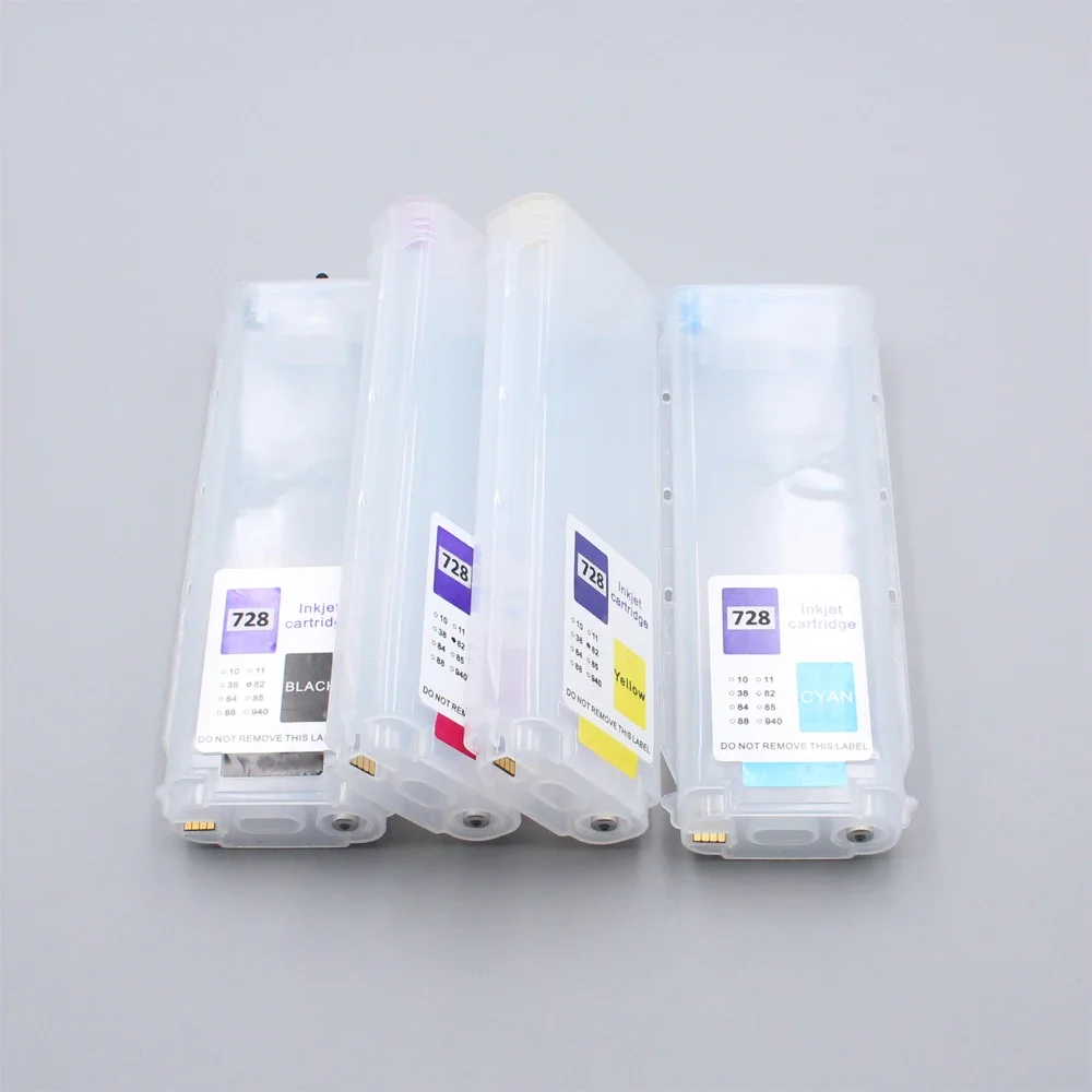 Per Cartucce Di Inchiostro Ricaricabili Hp 728 Con Chip Per Cartucce Di Inchiostro Hp Designjet T730 T830 Plotter 280Ml