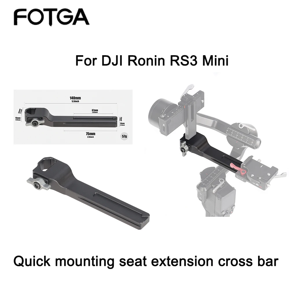 Fotga-suporte de Montagem Frio Barra de Extensão 14 Rosca para Dji Ronin Rs3 Mini Gimbal Estabilizador Monitor Video Light Stand
