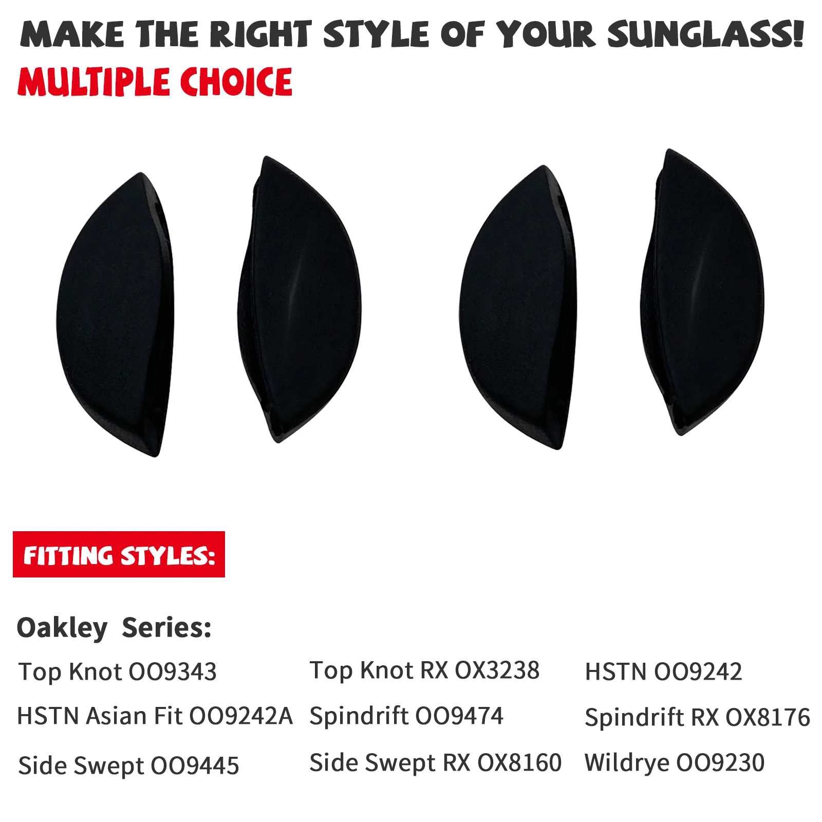 xyqrenrr Replacement Nosepads For Oakley TopKnot OO9343/HSTN OO9242/Spindrift OO9474//Side Swept OO9445/Wildrye OO9230 3