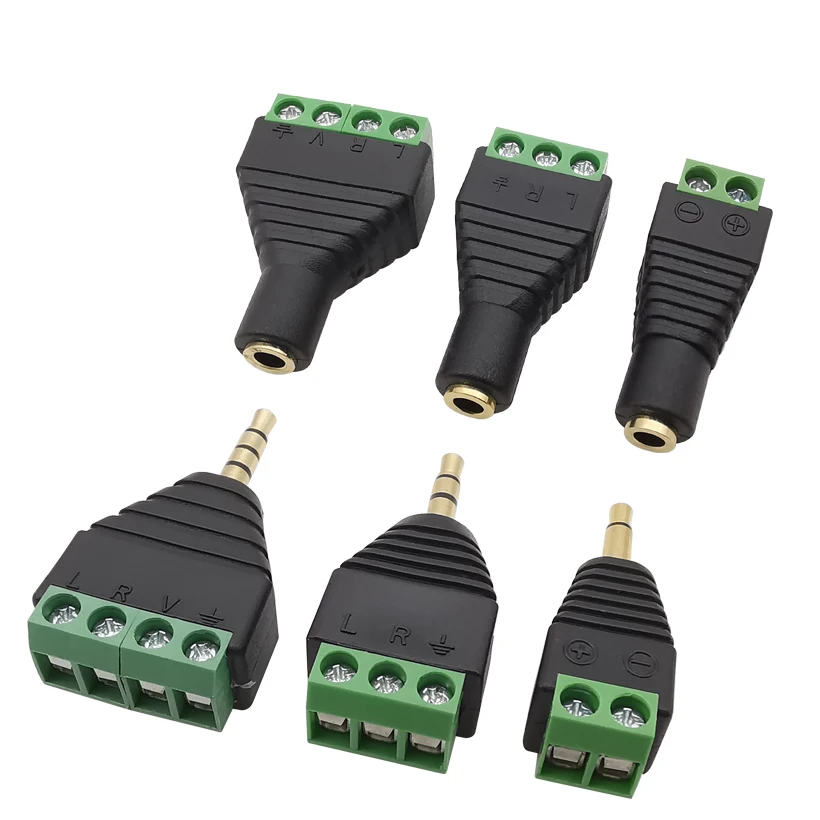 thumbnail image 2 of CERRXIAN 3.5mm TS Mono Male To 2 Pin Screw Terminal Female AUX... 2 of 10
