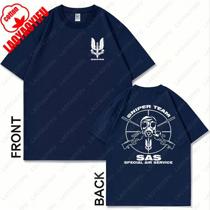 Elite Sniper Men's Cotton Tee - Short Sleeve Casual Military-Inspired Shirt