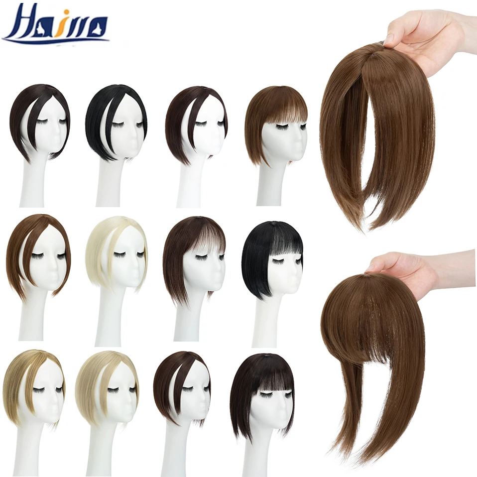 Hairro Synthetic 10inches Hairpiece Toupee With Sideburn Temple Bangs Clip In One Piece Hair Extension For Woman Topper Hair