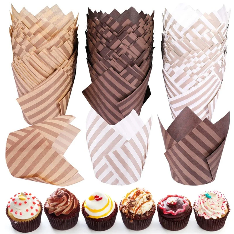 Tulp Cupcake Vormpjes Papier - Oliebestendig (50 stuks)