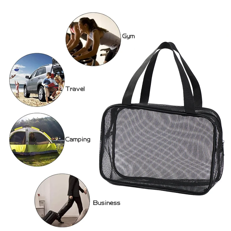 Multipurpose Mesh Shower Caddy Tote - Large Capacity Portable Toiletry Organizer