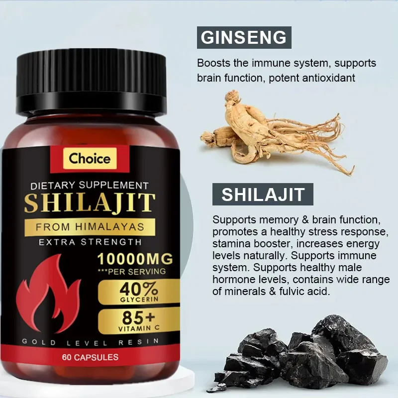 Original Shilajit Capsules 10000mg High Purity Mineral Supplement Pure Shilajit with 85+ Trace Minerals Enhance Men Performance 11 Sb188809c2a8b4a8aabf0010cf46f8253h