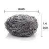 6PCs Stainless Steel Sponges Scrubbing Scouring Pad Steel Wire Ball Scrubbers 3