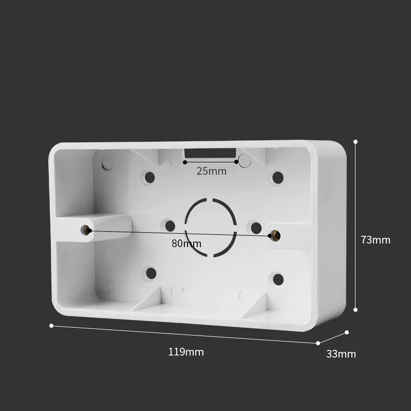 118 Type Universal Two-position, Three-position, Four-position Concealed Junction Box Switch Socket Rectangular Bottom Box White