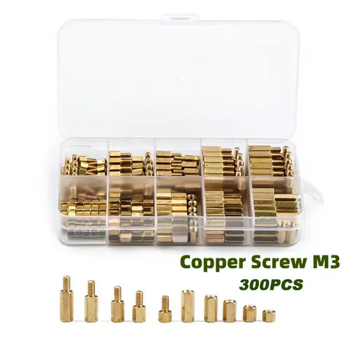 300Pcs Brass Standoff Screw Kit M2 M3 Hex Head Male/Female Spacers for PCB Motherboard Electronics Assembly image 1