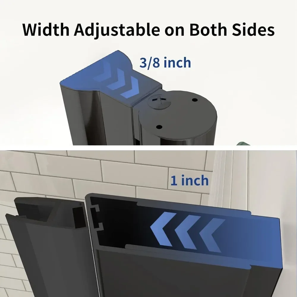 NEW-24-25.4" W x 72" H Frameless Pivot Shower Door, 1/4" (6mm) Clear SGCC Tempered Glass Shower Door, Pivot Swing Shower Glass D