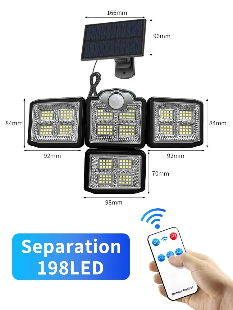 198LED Solar Lamp