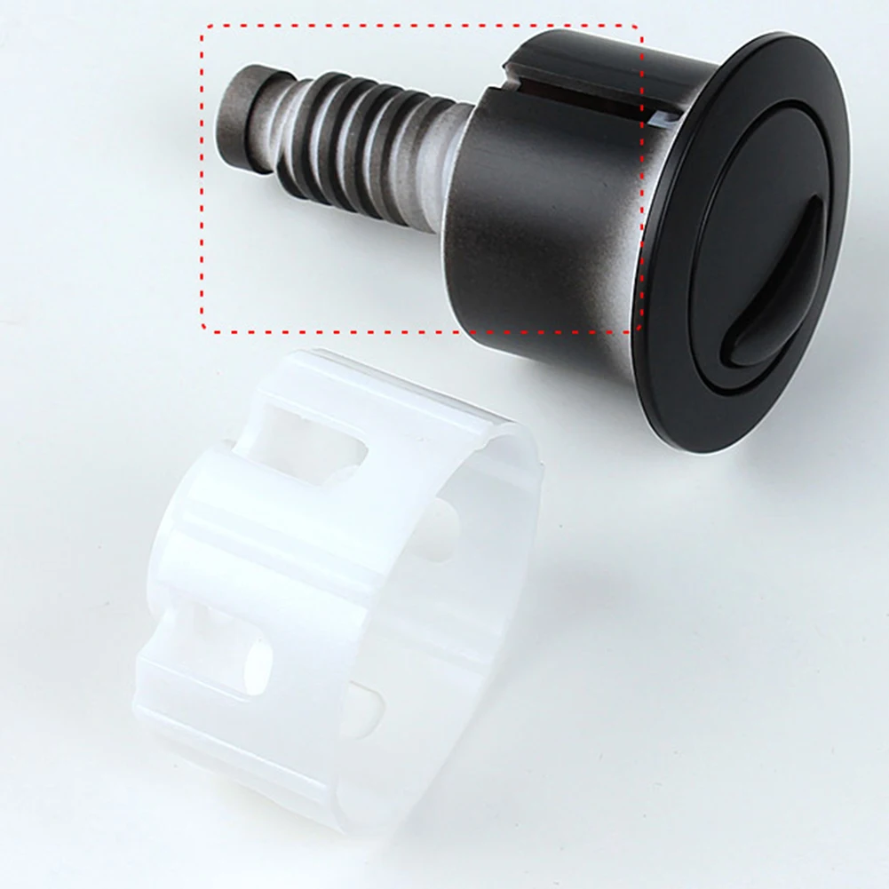Switch Push Button 38-49mm ABS Accessories Black Bthroom Toilet Cover Dual Flush Home Improvement