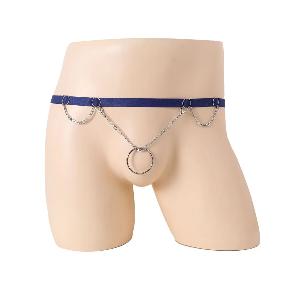 

Mens Sexy Metal Chain G-Strings Gay O-Ring Backless Underwear Low Waist Jockstrap Underpants Super Mini Erotic Lingerie New