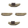 4 Pcs Micro Landscape Fishing Boat Decor Decoration Ornament Adornment Mini Plastic Retro 3