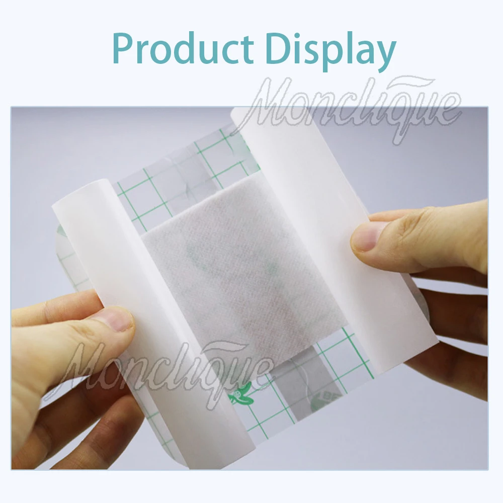 10PCS 10x10cm Transparent PU Waterproof Wound Plaster Band Aid Adhesive Bandage Protective Sticker Outdoor Home First Aid Best