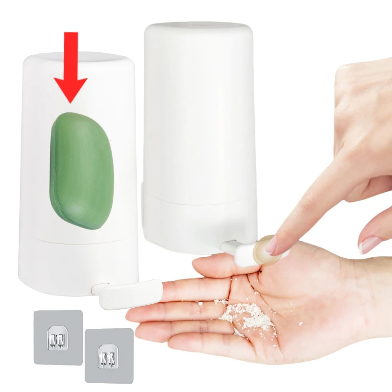 Distributeur-broyeur De Savon Mural - 3 Vitesses Réglables - Étanche IPX4 - Pour Salle De Bain Et Cuisine (avec 1 Savon)