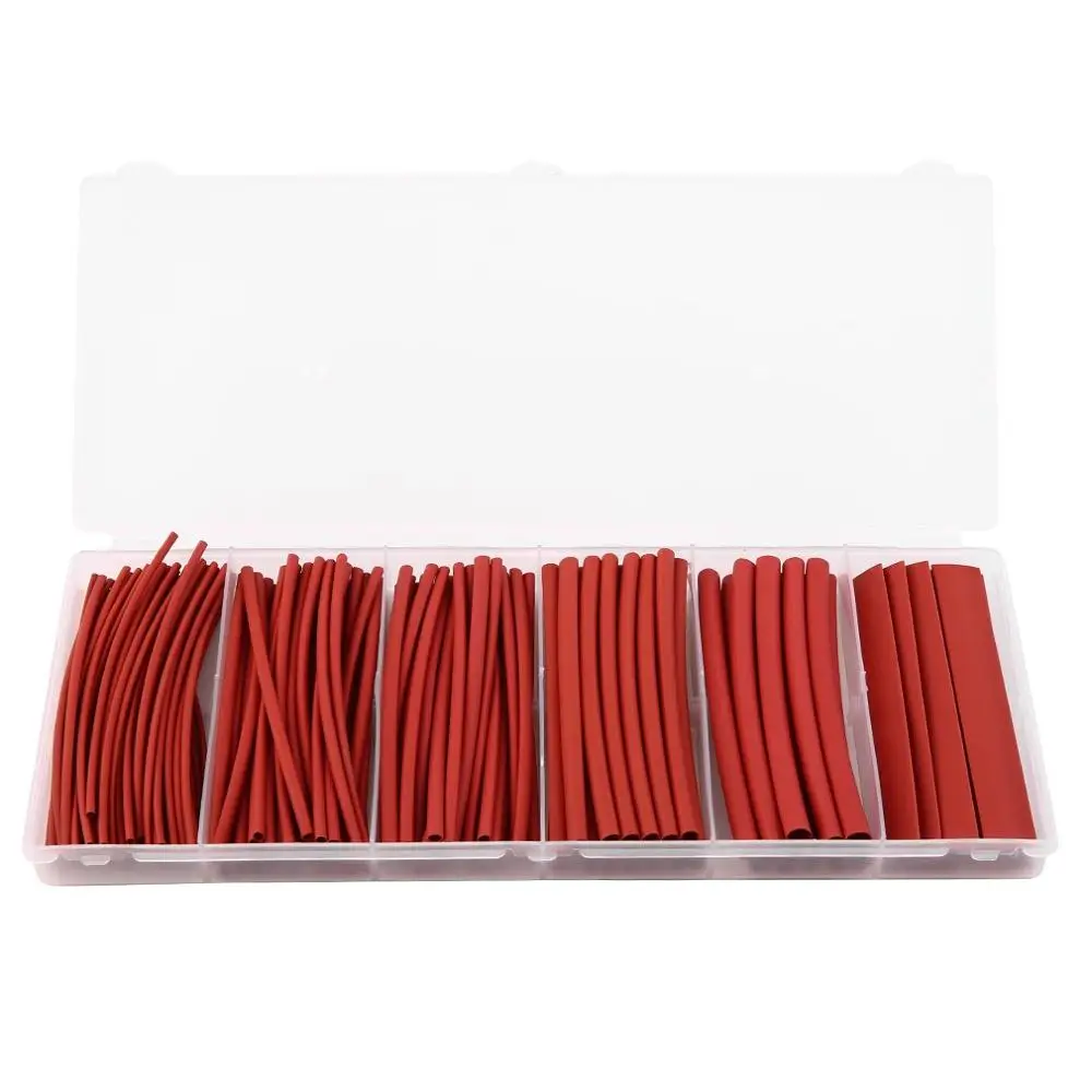 

160 шт., БЕЗГАЛОГЕННЫЕ термоусадочные трубки из полиолефина 2:1, 6 размеров, 100 мм