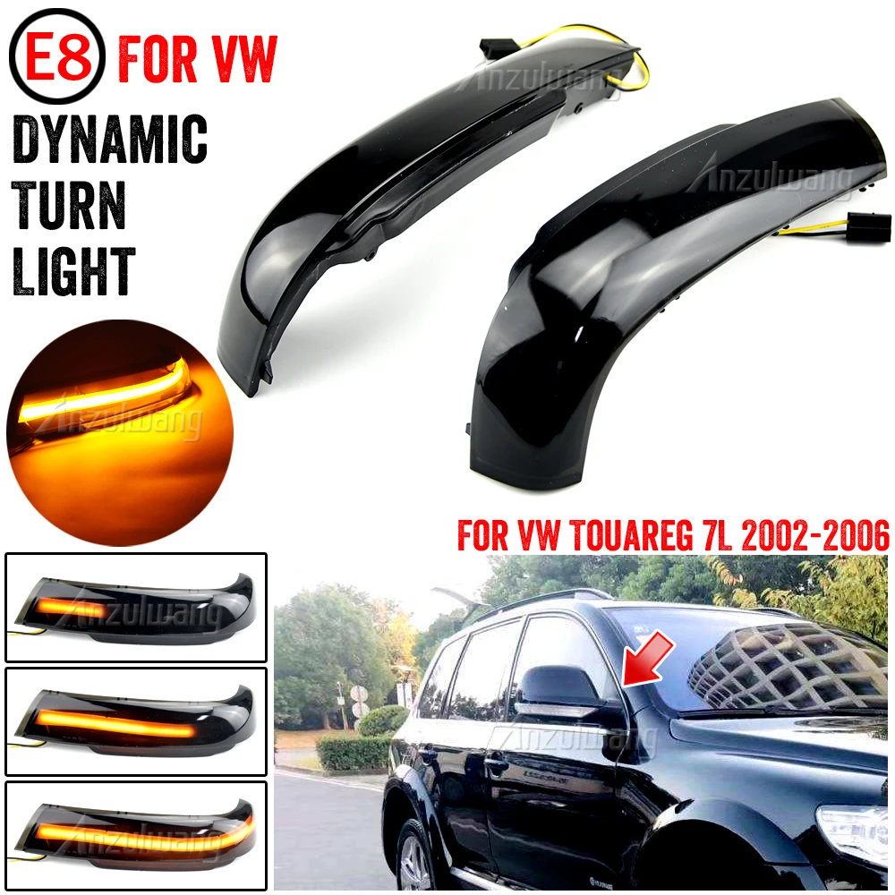 

Dynamic LED Turn Signal Lights For Volkswagen VW Touareg I MK1 7L 2002 2003 2004 2005 2006 Rearview Mirror Indicator Blinker