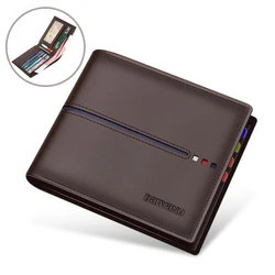 Men's RFID - Blocking Leather Wallet - Sleek Business Cardholder & Stylish Gift (Coffee)