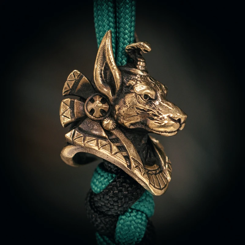 EDC Ancient Egyptian Death Knife Beads Anubis Pendant Car Keychain Backpack Bracelet Necklace
