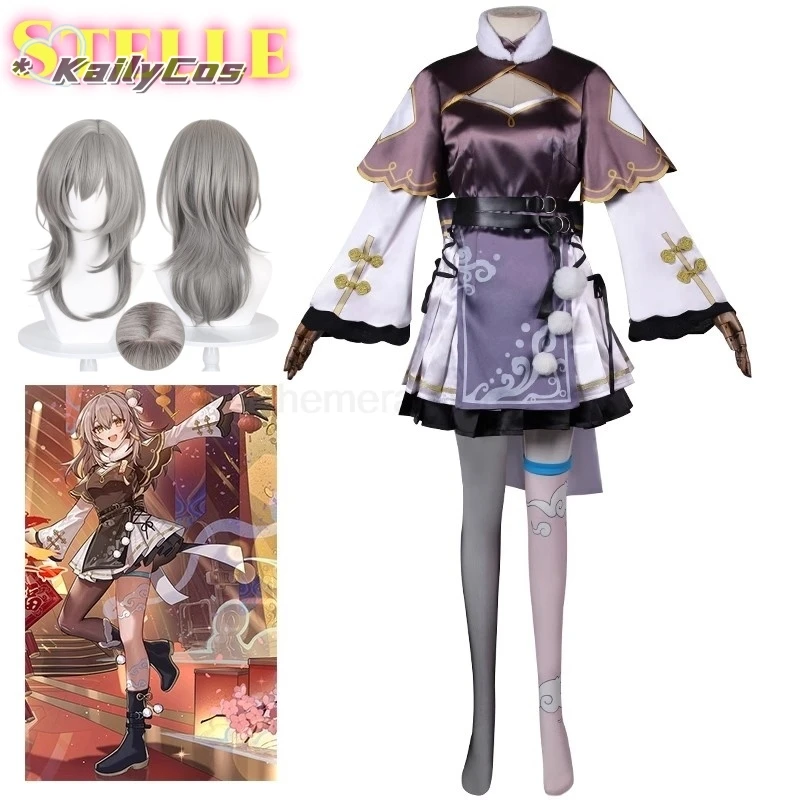 

Stelle Anime Game Honkai: Star Rail Cosplay Costume Clothes Wig Uniform Cosplay Trailblazer Astral Express Halloween Party Woman