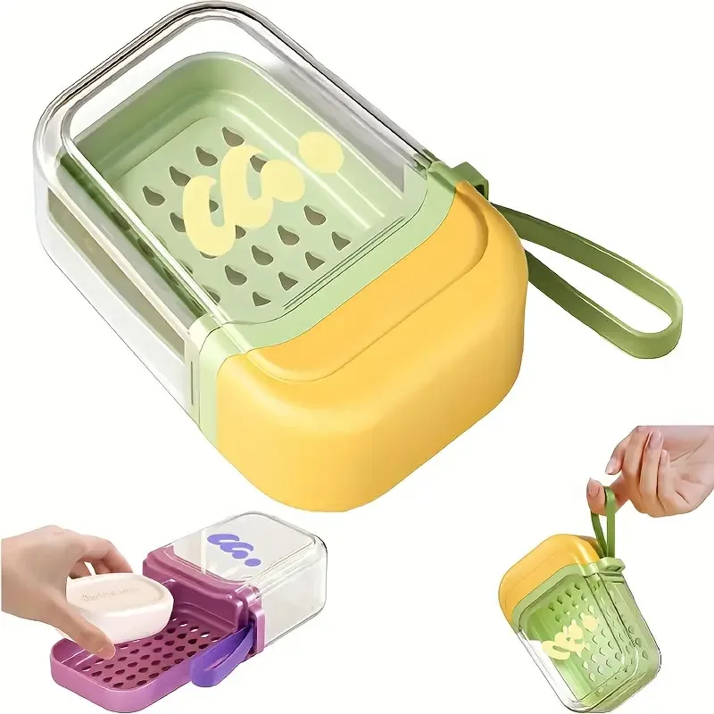 Breathable Drainage Toiletry Storage Box, Leak-Proof Portable Soap Case, Essential for Gym & Travel, Stylish Bathroom Organizer