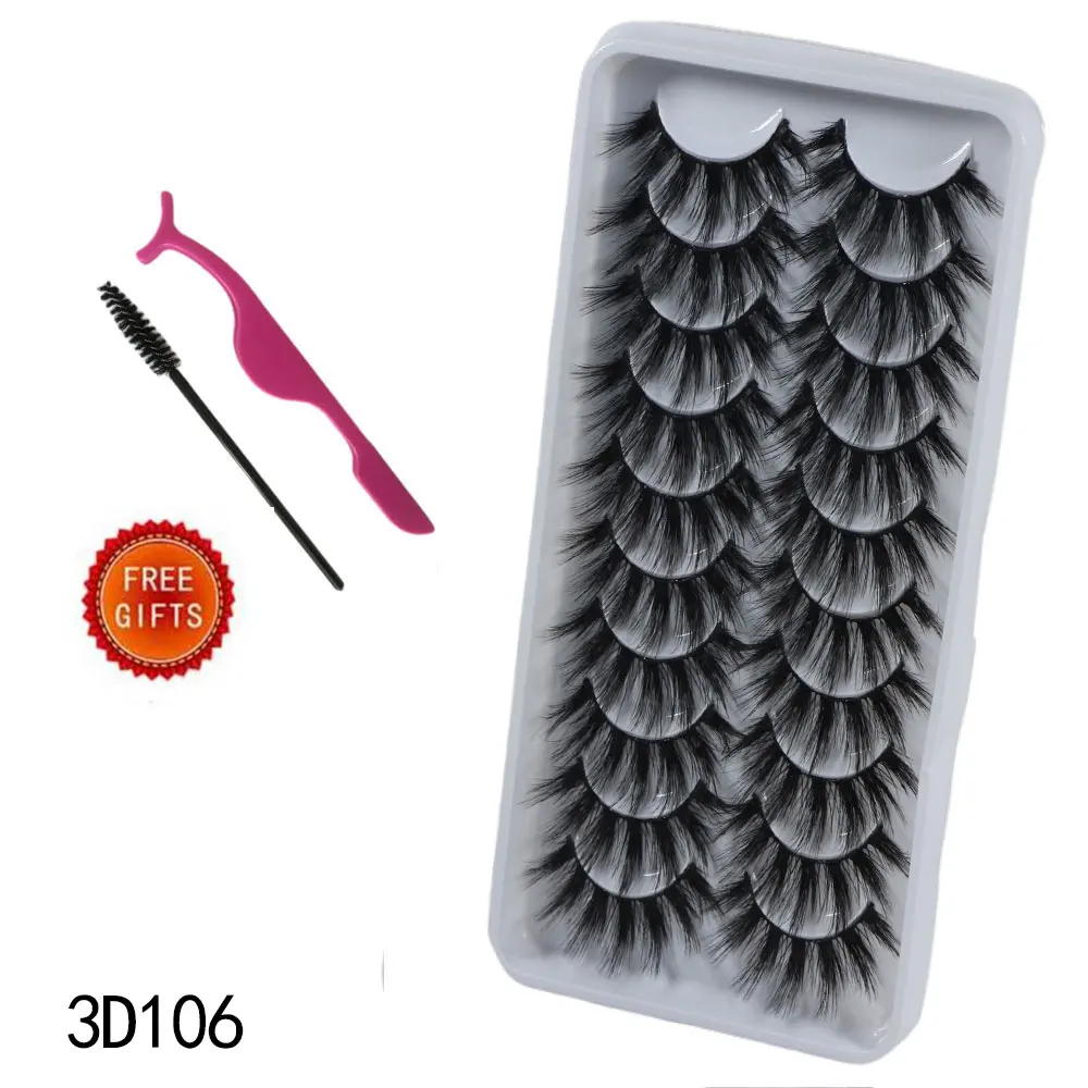 

NEW 5/10 Pairs Natural False Eyelashes Fake Lashes Long Makeup 3d Mink Lashes Extension Eyelash Mink Eyelashes for Beauty