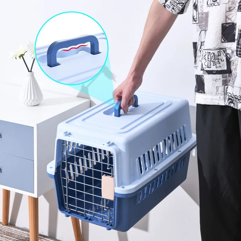Cat aviation box fence mounted car mounted dog cage portable medium-sized cat bag pet supplies pet aviation box